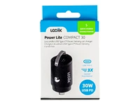 LOGiiX Power Lite Compact 30 USB-C Car Power Adapter - LGX-13518