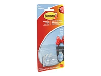 3M Command Self-Adhesive Hook - Clear - 2 pack/Small - 17092CLR-C