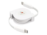 Helix Retractable USB-C Cable - White - 97.5cm