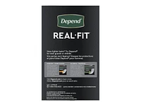 Depend Real Fit Incontinence Underwear for Men - Black/Grey - Maximum Absorbency - Large/Extra-Large/12 Count