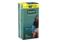 Depend Fresh Protection Adult Incontinence Underwear for Men - Grey - Maximum - Large/28 Count