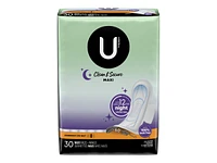 U by Kotex Clean & Secure Sanitary Pads - Overnight - Maxi - 30's