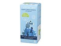 Natracare 100% Certified Organic Cotton Tampons with Applicator - Regular - 16s