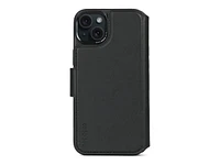 Decoded Core Collection Leather Flip Cover for iPhone 15 Plus - Black