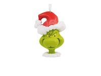 Hallmark Ornaments Dr. Seuss's The Grinch Christmas Tree Ornament - Grinch in Santa Hat