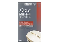 Dove Men+ Care Deep Clean Body and Face Bar - 6 x 106g