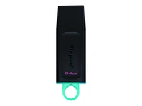 Kingston DataTraveler Exodia USB Flash Drive- Black/Teal - 64GB - DTX/64GB