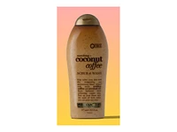 OGX Smoothing +Coconut Coffee Scrub & Body Wash - 577ml