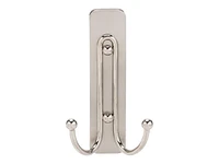 Command Bath Double Hook - Large - Satin Nickel