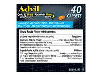 Advil Cold & Sinus Nighttime Caplets - 40's