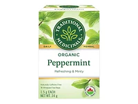 Traditional Medicinals Organic Wrapped Tea Bags - Peppermint - 16's