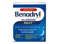 Benadryl Allergy Extra Strength Nighttime Caplets - 24's