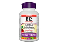 Webber Naturals Ultra Strength Vitamin B12 Sublingual Tablets - 10,000mcg - 40s