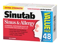 Sinutab Sinus & Allergy Extra Strength Caplets - 48's