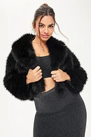 Cropped Faux Fur Jacket