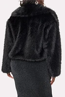 Cropped Faux Fur Jacket