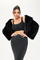 Cropped Faux Fur Jacket