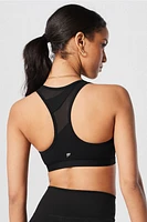 Mesh Paneled Low Impact Bra