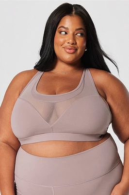 Mesh Paneled Low Impact Bra