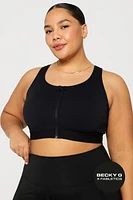 Front Zip High Impact Sports Bra