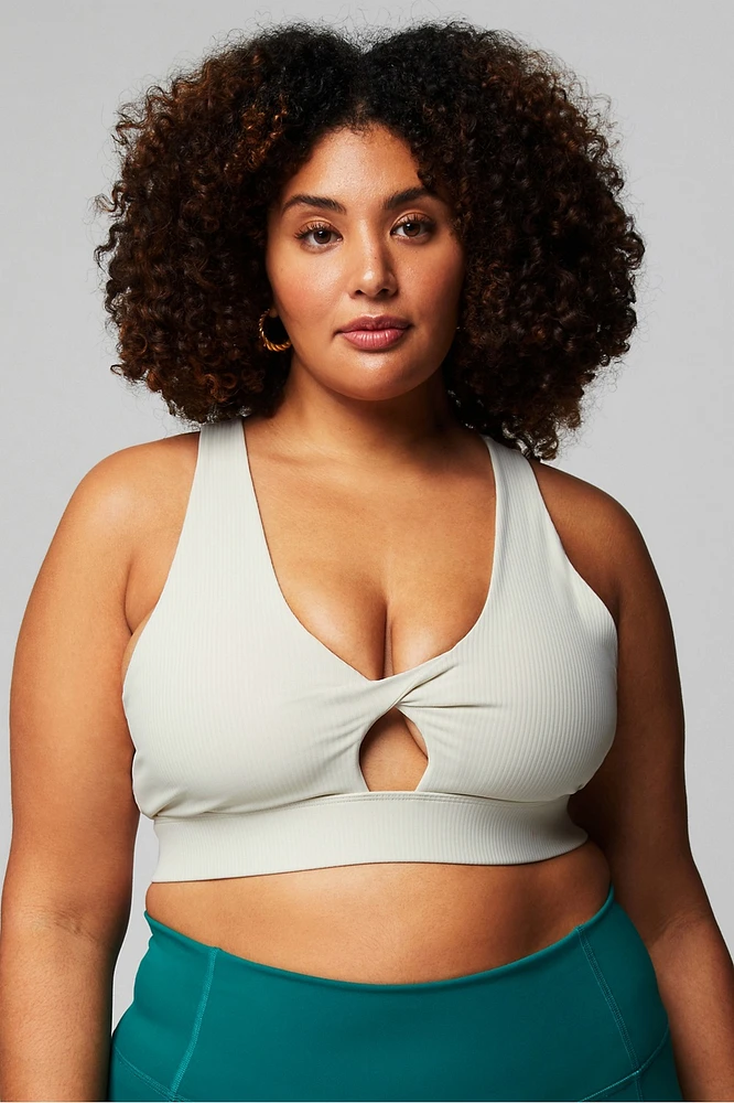 Oasis Rib Twist Medium Impact Sports Bra