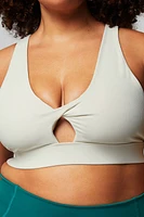 Oasis Rib Twist Medium Impact Sports Bra