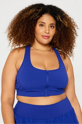 Essential Front Zip Medium Impact Sports Bra