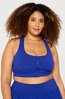Essential Front Zip Medium Impact Sports Bra