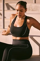 Essential Medium Impact Piped Sports Bra