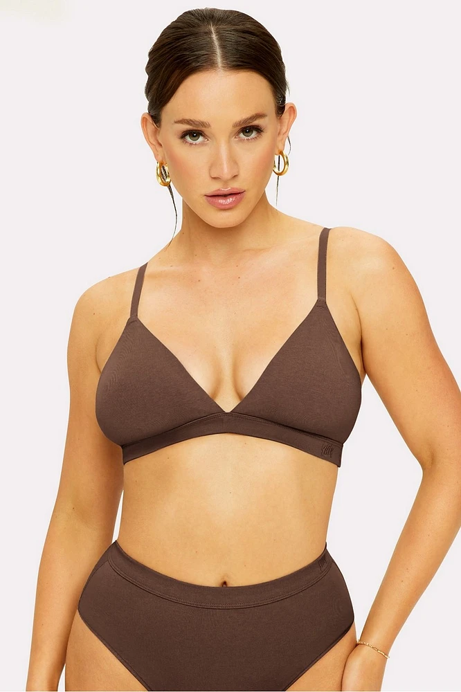 Snug Cotton Triangle Bralette