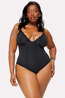 Smoothed Reality Lace Brief Bodysuit