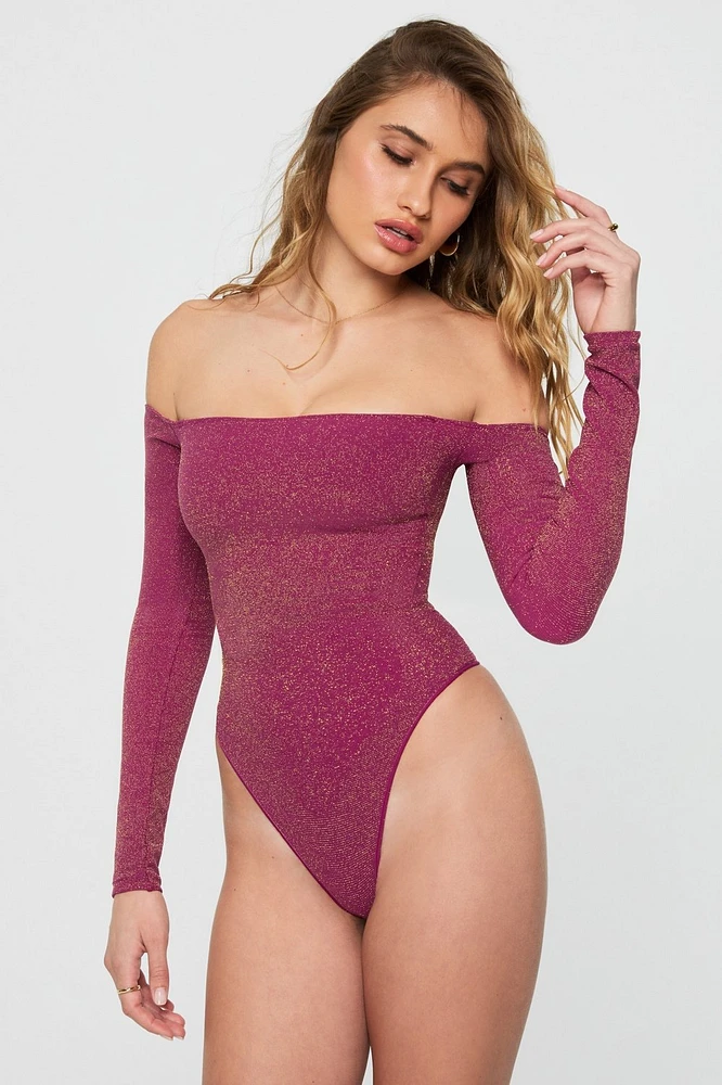 Nearly Naked Luxe Shapewear Off-The-Shoulder Bodysuit