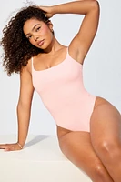 Snug Cotton Strappy Thong Bodysuit