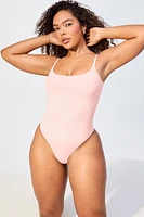 Snug Cotton Strappy Thong Bodysuit