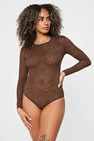 Hot Mesh Long Sleeve Bodysuit
