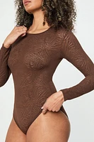 Hot Mesh Long Sleeve Bodysuit