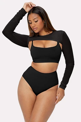 Sheer Mesh Shrug