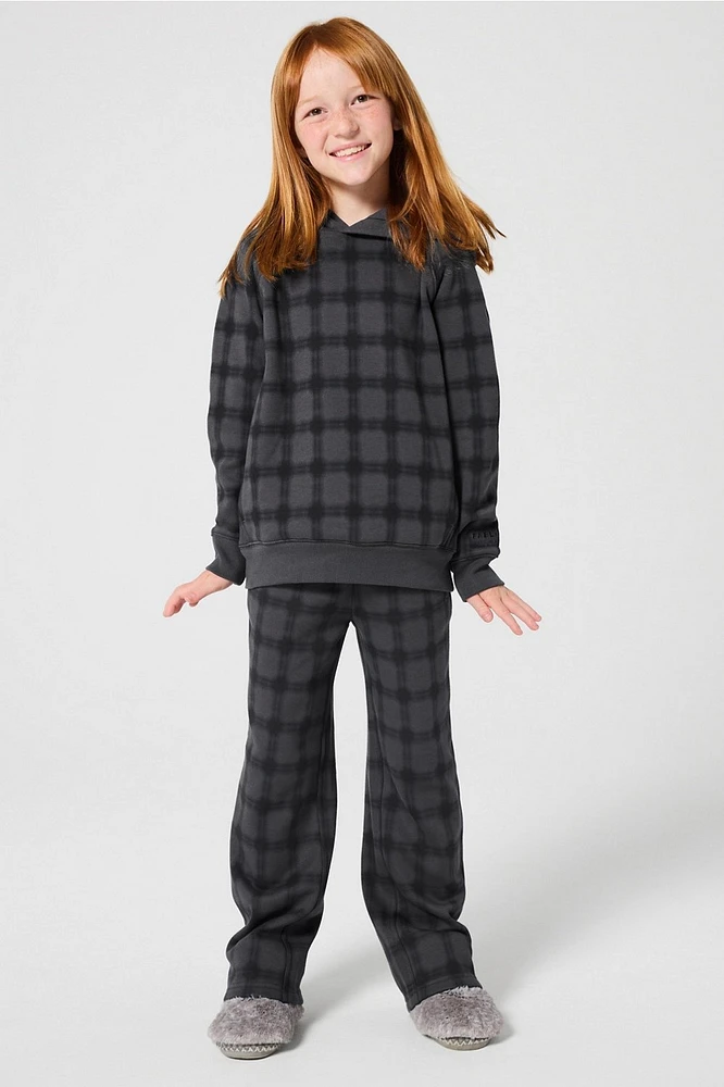 Girls Cozy Fleece Wide Leg Sweatpant