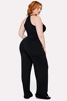 Smooth As Hell Mock Neck Halter Jumpsuit