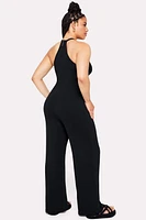 Smooth As Hell Mock Neck Halter Jumpsuit