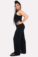 Smooth As Hell Mock Neck Halter Jumpsuit