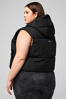 Essential Cropped Hooded Puffer Vest