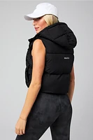 Essential Cropped Hooded Puffer Vest