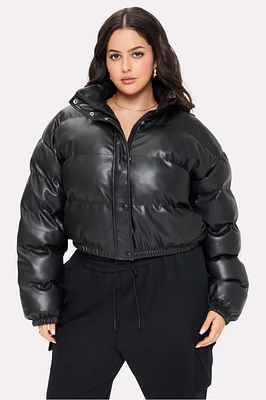 Leatherette Bomber Jacket