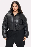 Leatherette Bomber Jacket