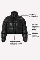 Leatherette Bomber Jacket