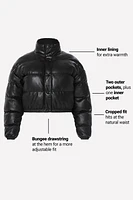 Leatherette Bomber Jacket