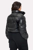 Leatherette Bomber Jacket