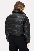 Leatherette Bomber Jacket