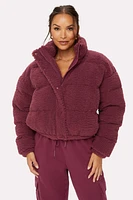 Faux Shearling Puffer Jacket